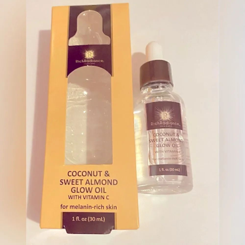🛍️RichRadiance Coconut & Sweet Almond Glow Oil with vitamin C 1 FL.OZ💥